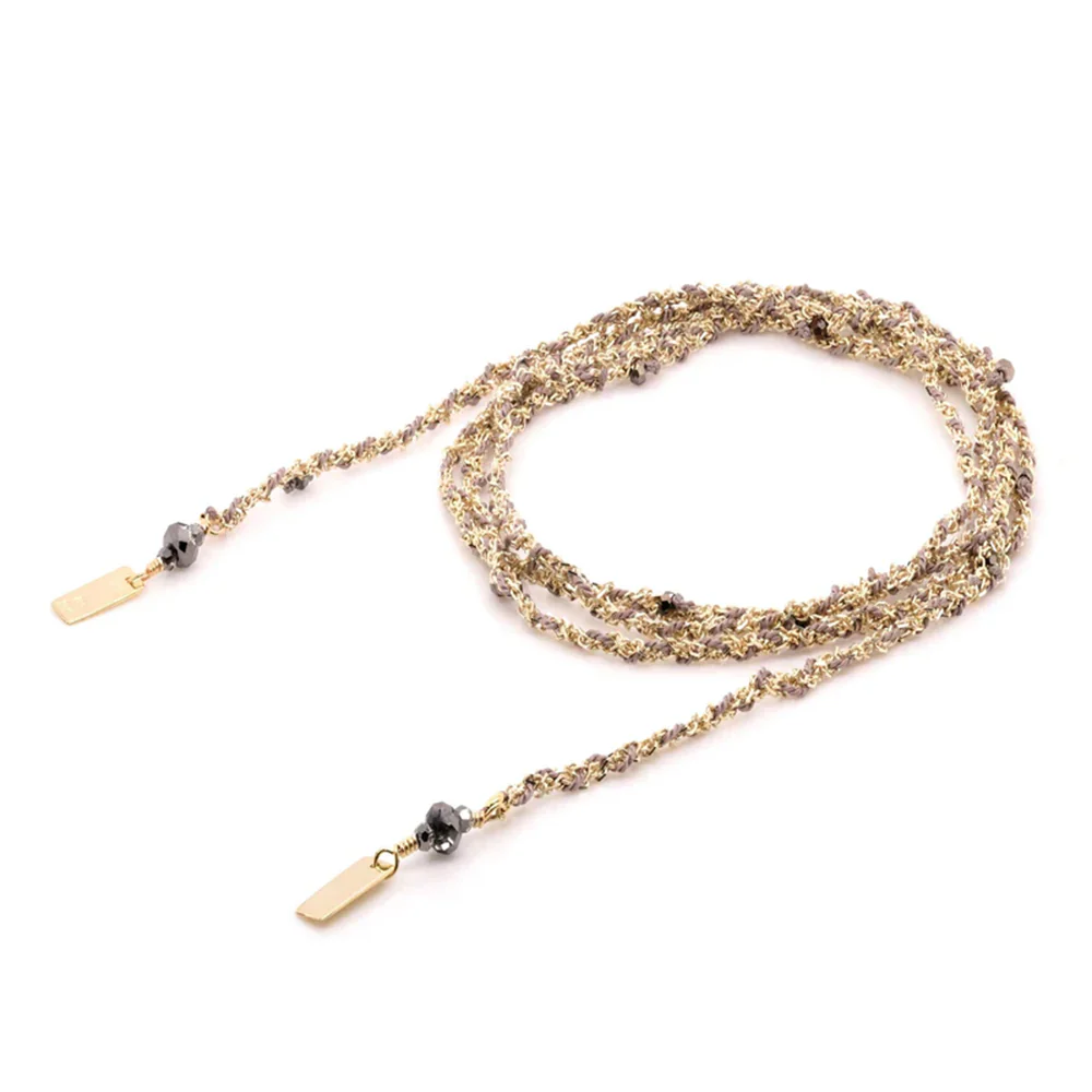 Marie Laure Chamorel - Collier n°182 - Gold Grey