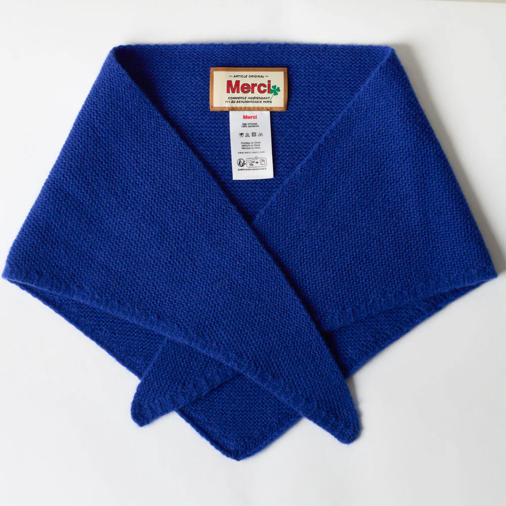 Merci - Bandana en cachemire Martine - Bleu Roi - Image 3
