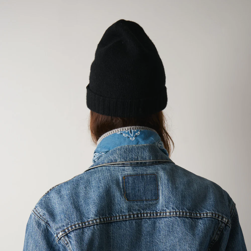 Merci - Bonnet en laine et cachemire - Noir & Blanc - Image 2
