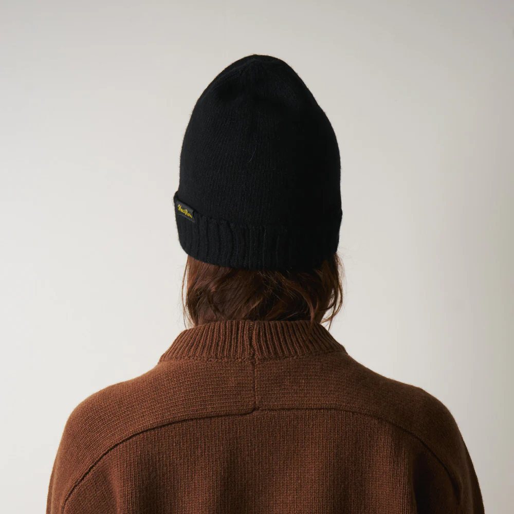Merci - Bonnet en laine et cachemire - Noir & Jaune - Image 2