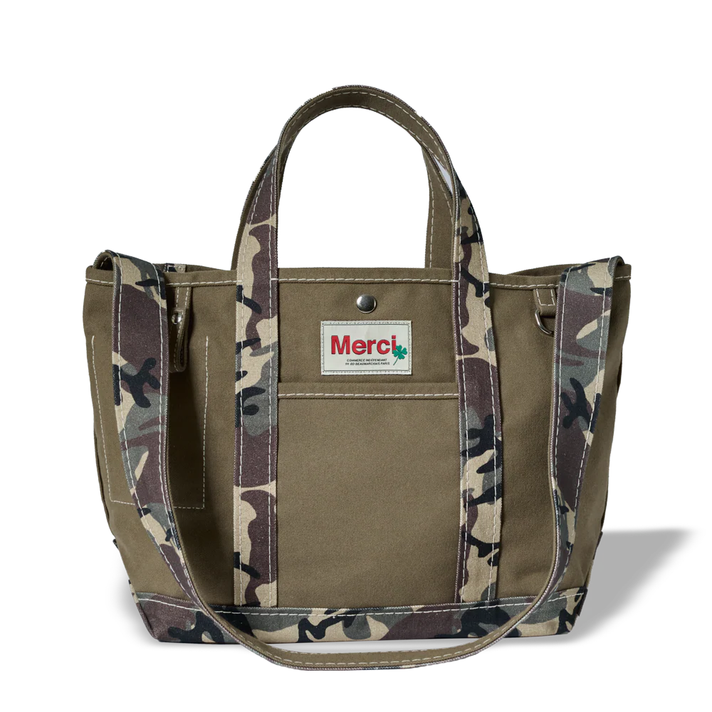Merci - Cabas Candide en canvas - Camo - Image 13