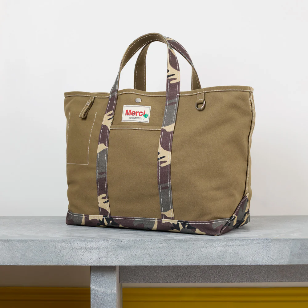 Merci - Cabas Candide en canvas - Camo - Image 6