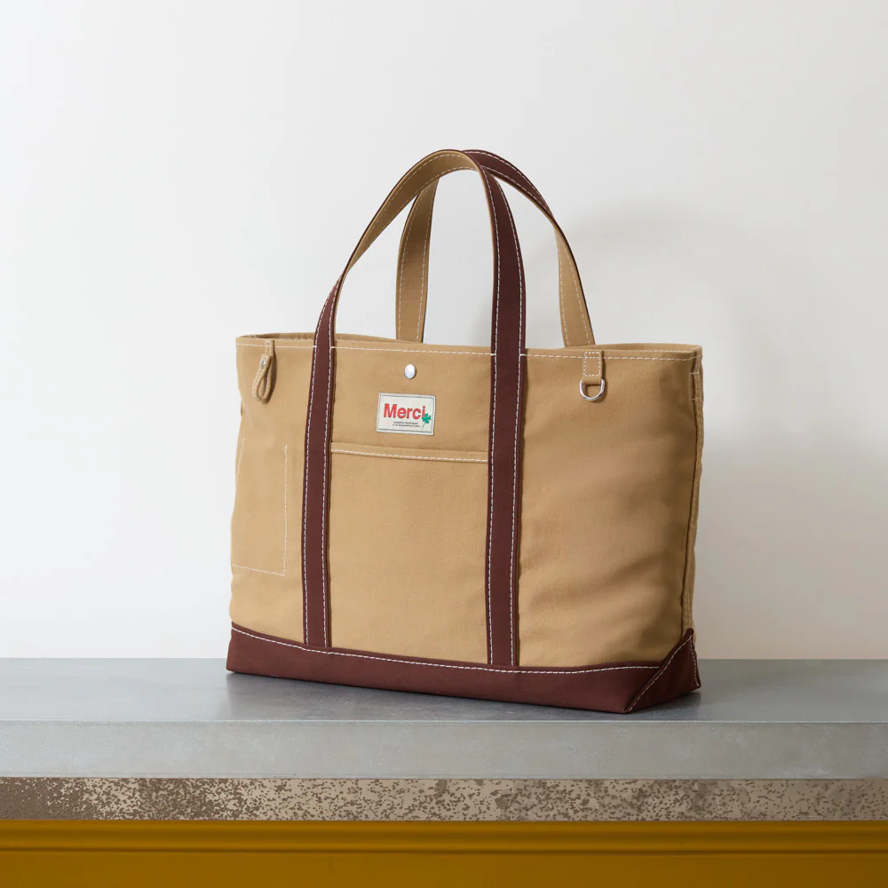 Merci - Cabas Candide en coton XL - Khaki Marron - Image 2