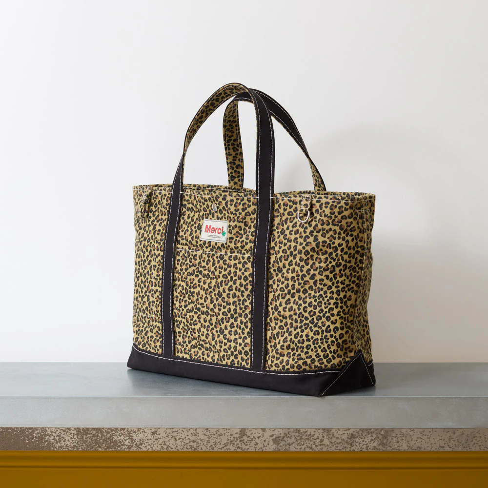 Merci - Cabas Candide en coton XL - Leopard - Image 2