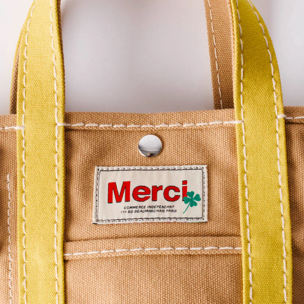 Merci - Cabas Candide en canvas - Jaune - Image 17