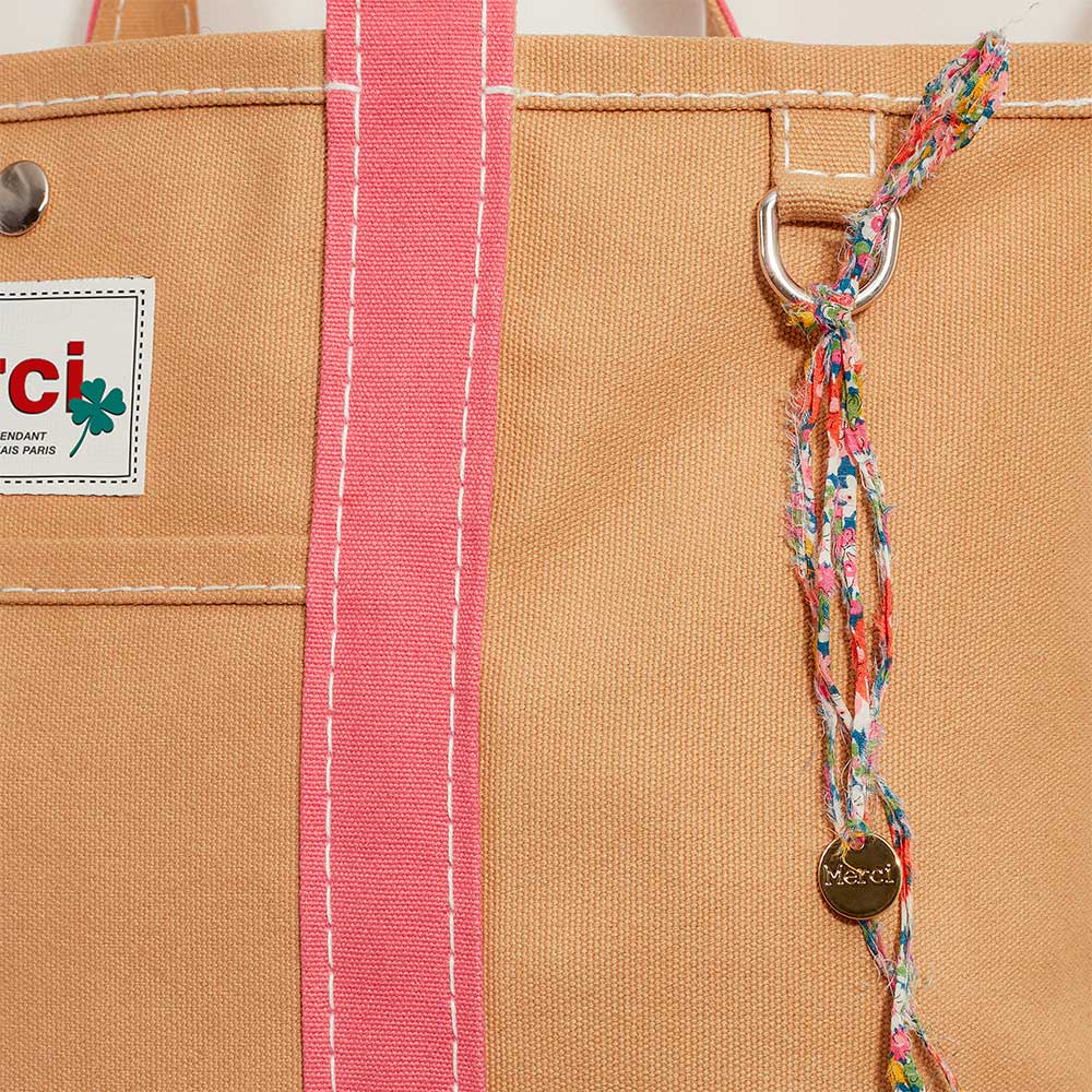 Merci - Cabas Candide en canvas - Rose - Image 10