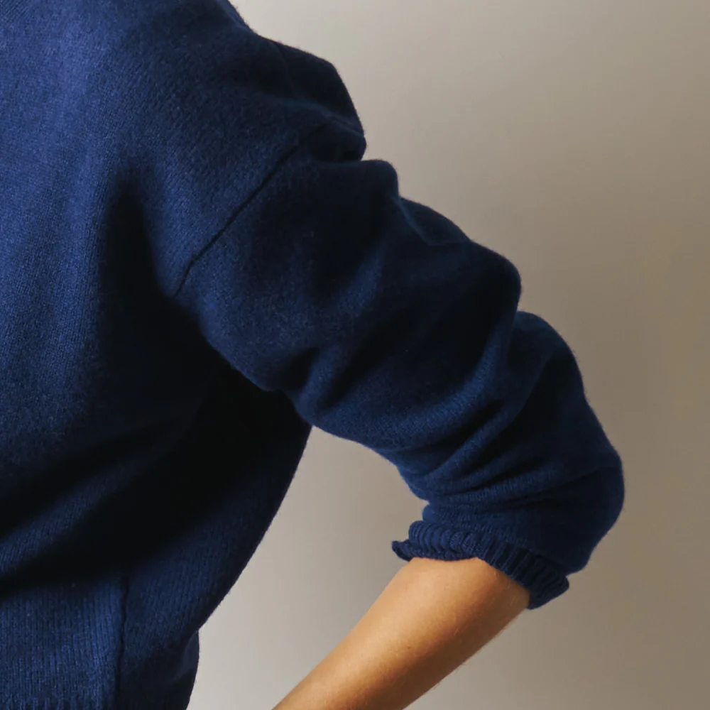 Merci - Gilet Lucia en Laine - Bleu foncé - Image 2