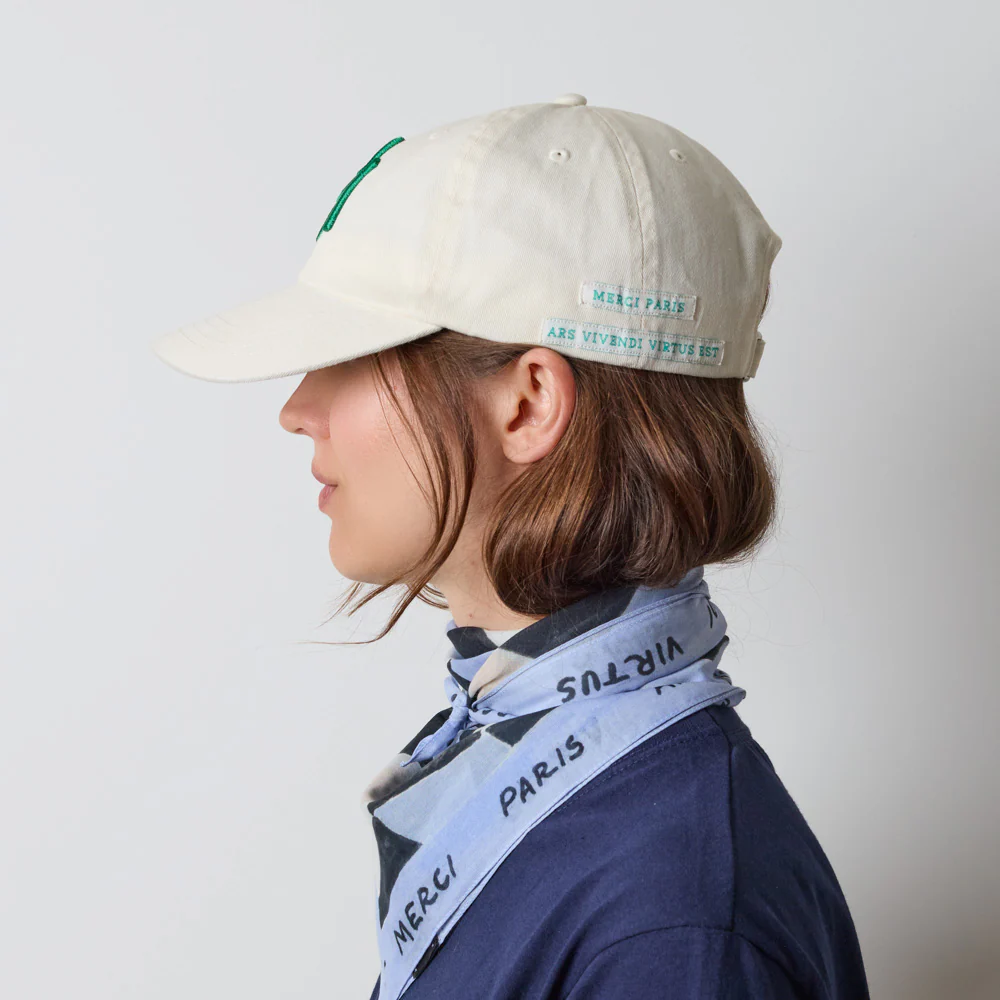 Merci - Casquette MP - Ecru & Vert - Image 2