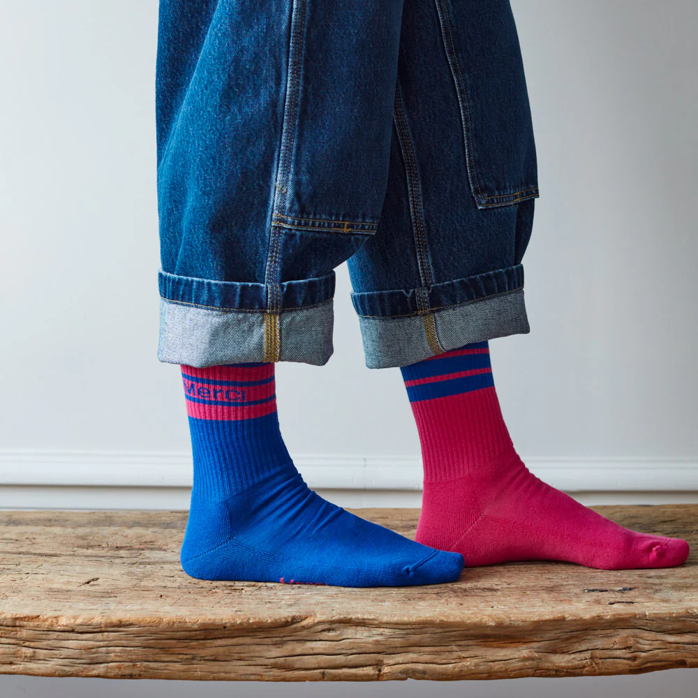Merci - Chaussettes Ă rayures - Bleu - Image 2