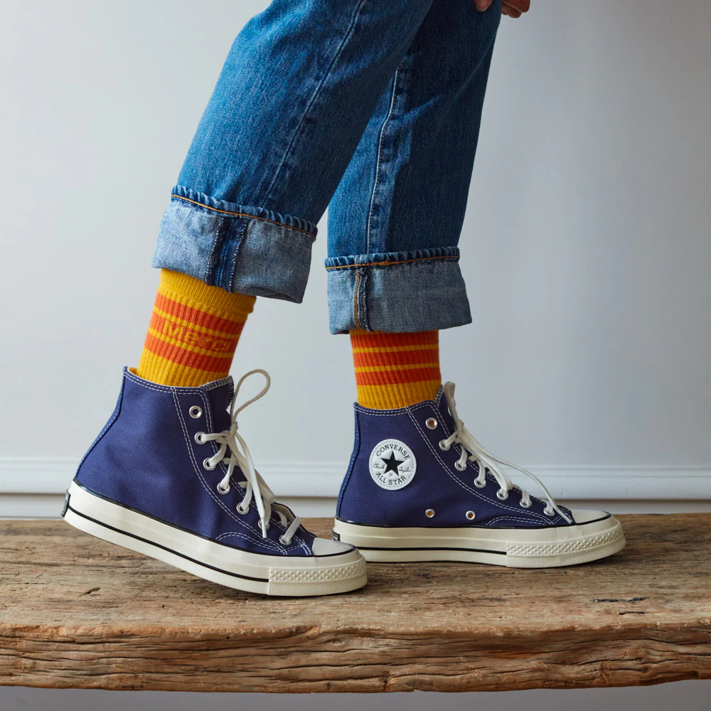 Merci - Chaussettes Ă rayures - Jaune - Image 2