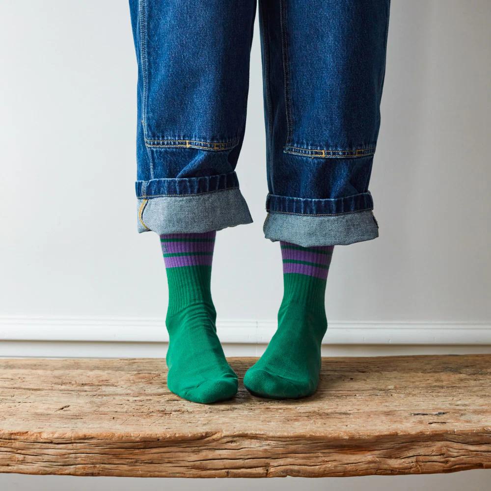 Merci - Chaussettes Ă rayures - Vert - Image 2