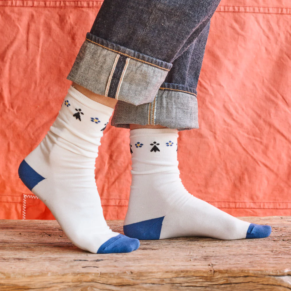 Amour Breton x Merci - Chaussettes - Bleu & Blanc - Image 3
