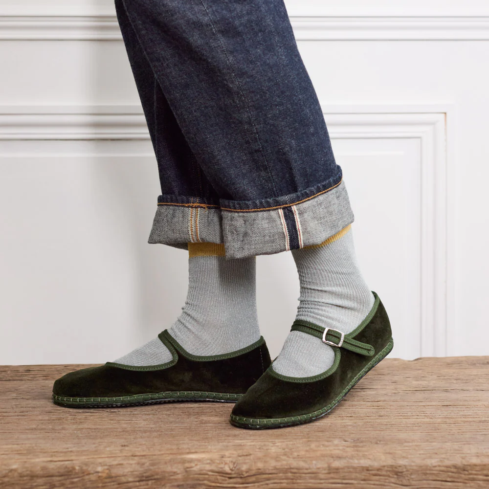 Merci - Chaussettes Lulu - Ciel & Jaune