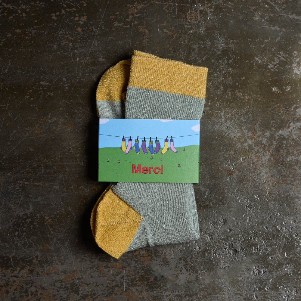 Merci - Chaussettes Lulu - Ciel & Jaune - Image 3