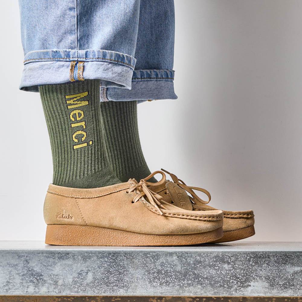 Merci - Chaussettes Scrappy - Kaki Marine