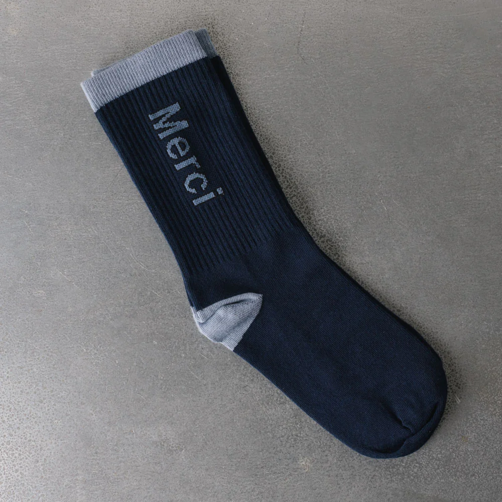 Merci - Chaussettes Scrappy - Marine & Bleu - Image 2