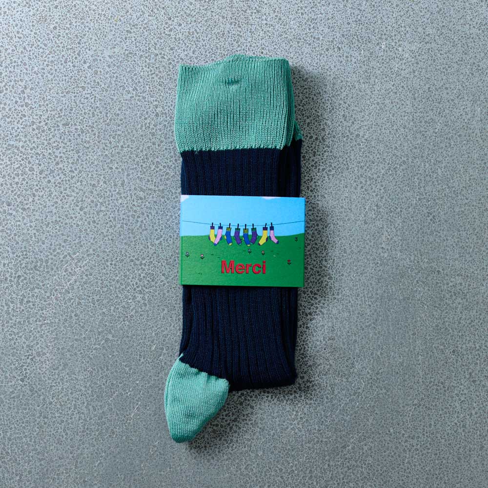 Merci - Chaussettes Theodora - Marine Bleu - Image 3