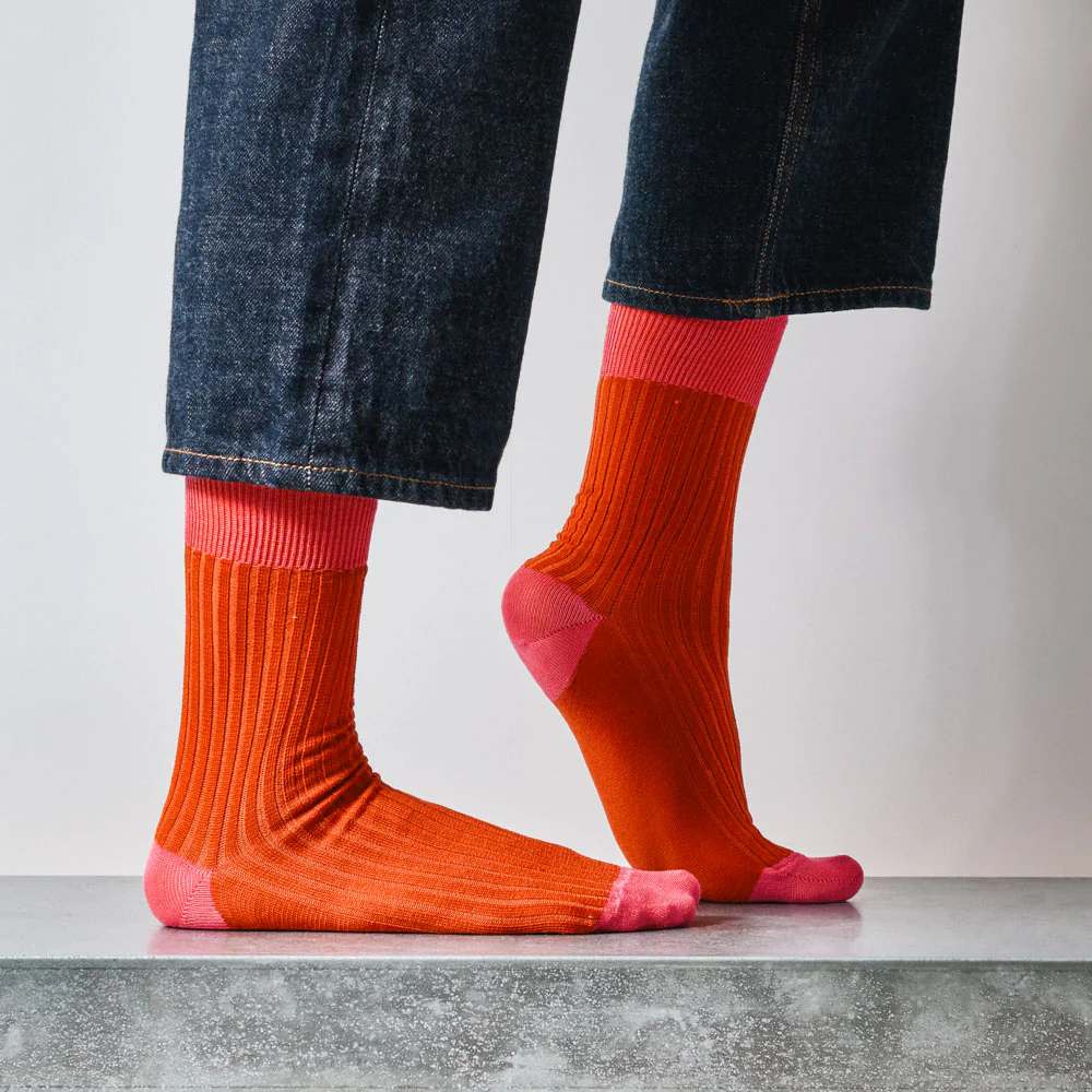 Merci - Chaussettes Theodora - Rouge Rose - Image 2