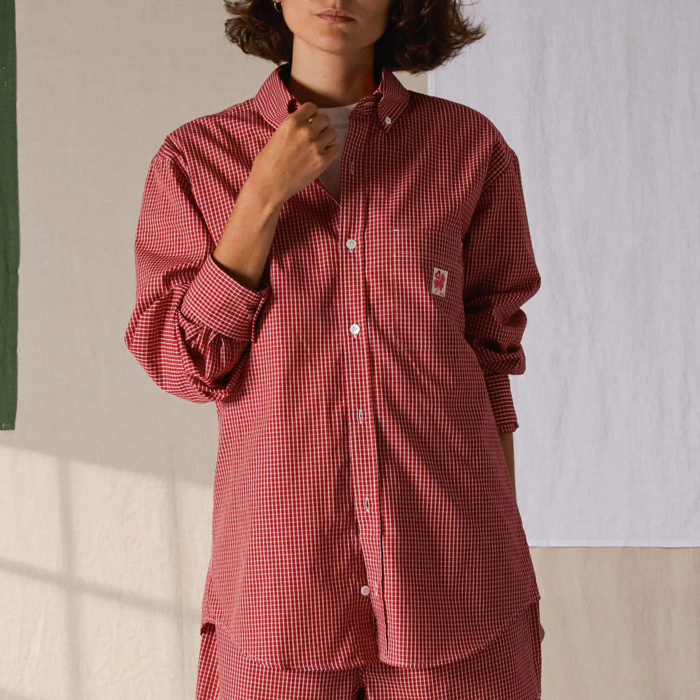 Merci - Chemise Basile - Carreaux Rouge - Image 10