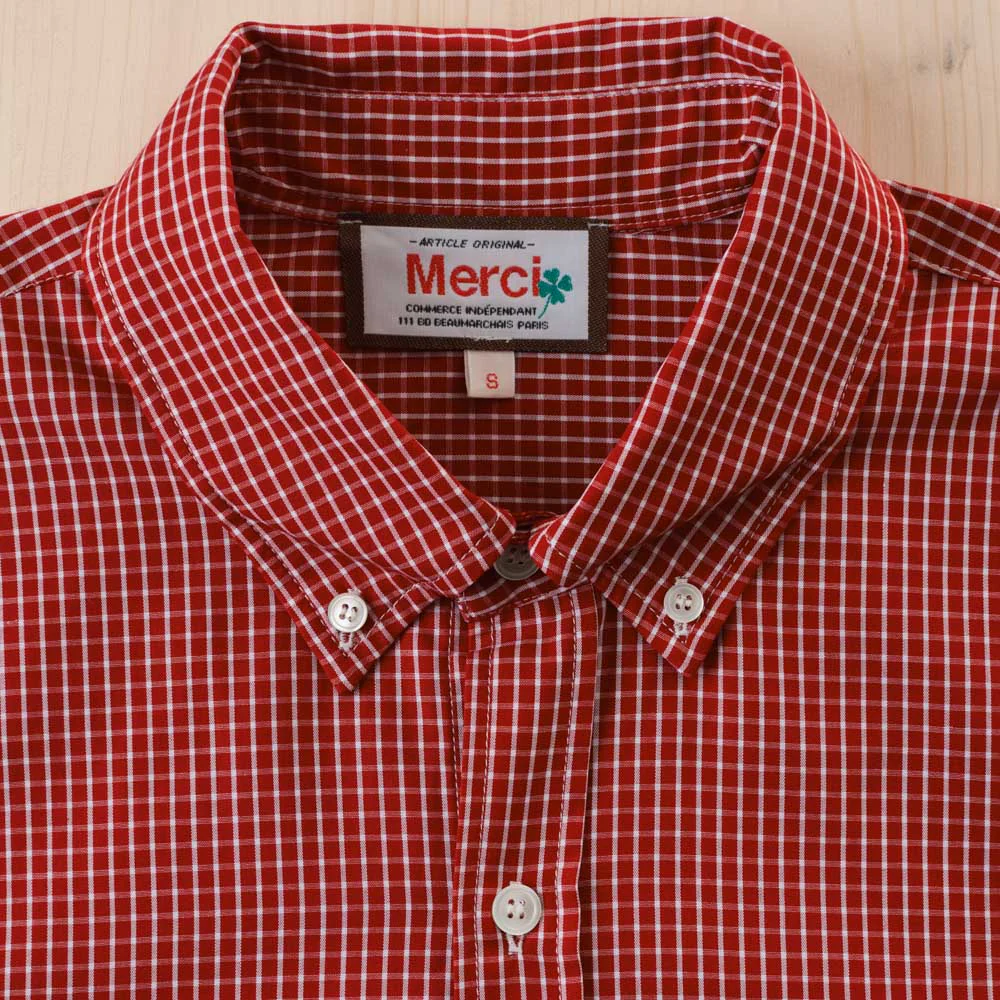 Merci - Chemise Basile - Carreaux Rouge - Image 13