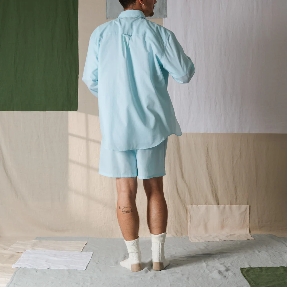 Merci - Chemise Basile - Turquoise - Image 12