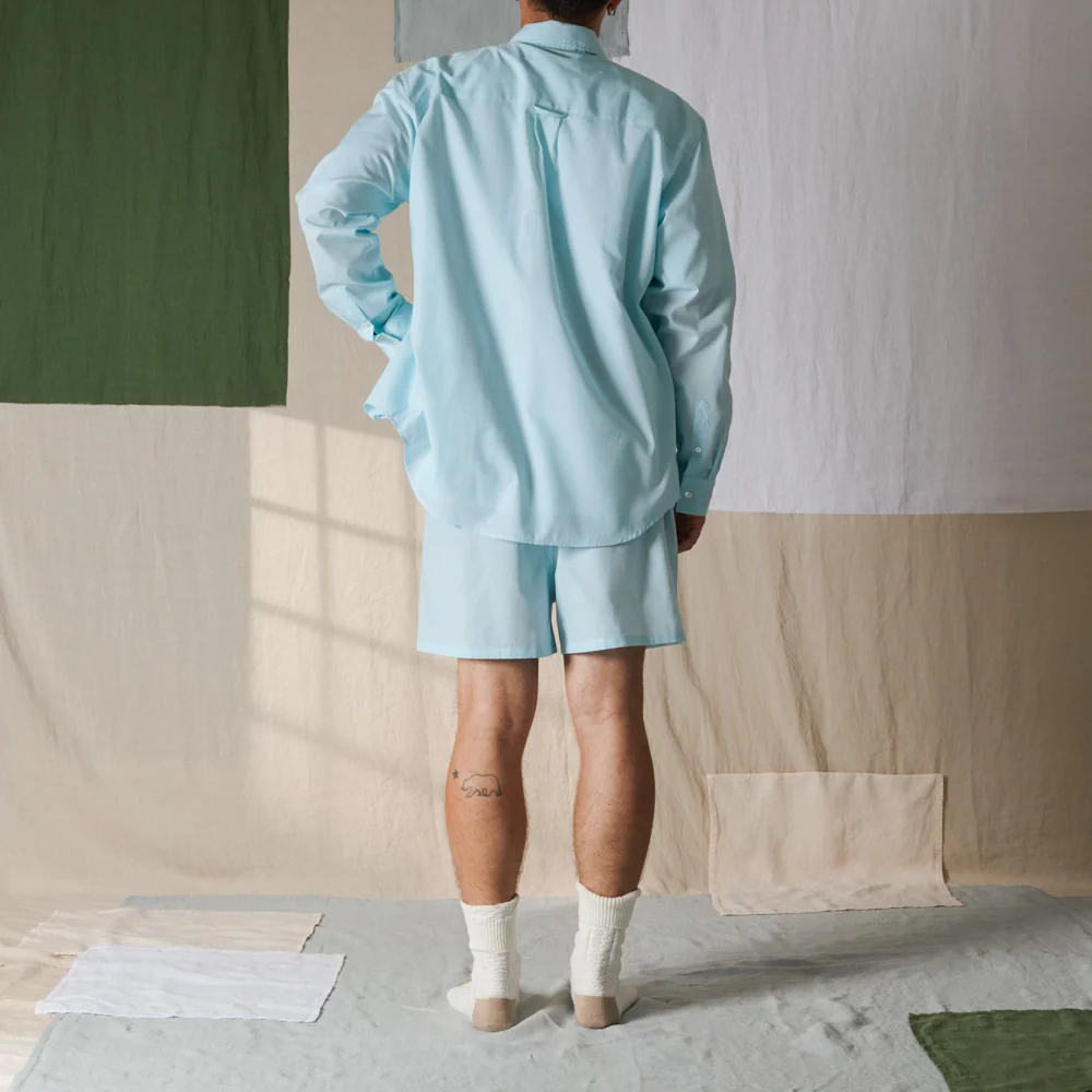 Merci - Chemise Basile - Turquoise - Image 13