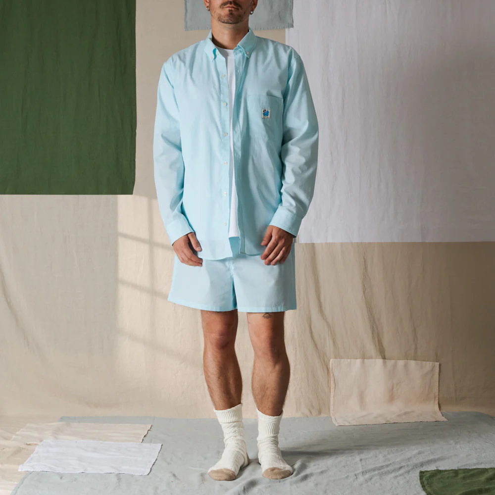Merci - Chemise Basile - Turquoise - Image 3