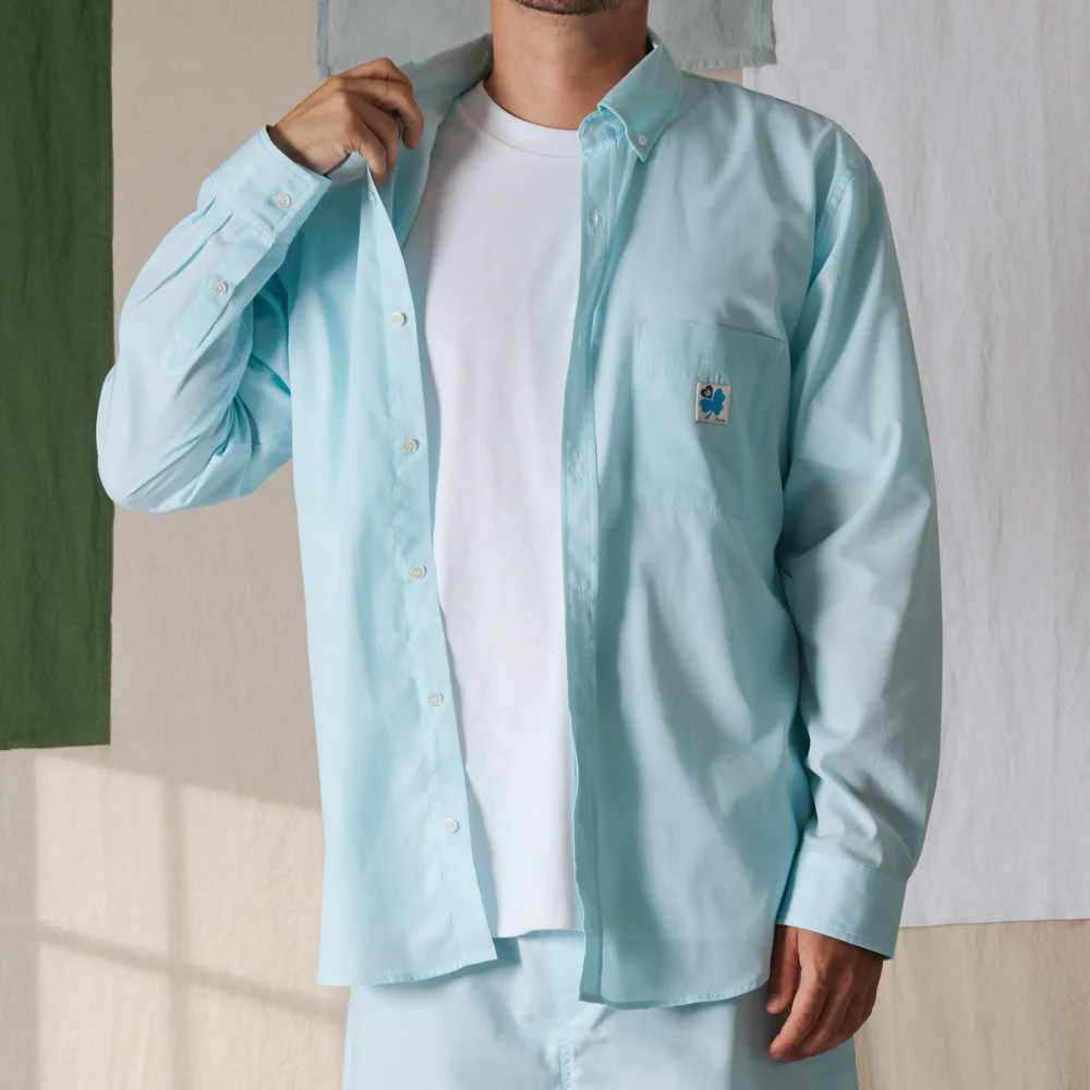 Merci - Chemise Basile - Turquoise - Image 4