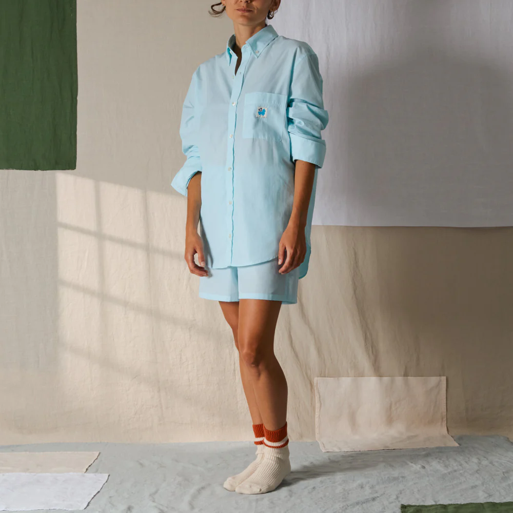 Merci - Chemise Basile - Turquoise - Image 5