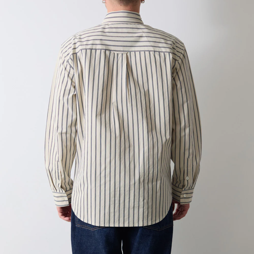 Merci - Chemise Sacha - Rayures Ecru & Marine - Image 5
