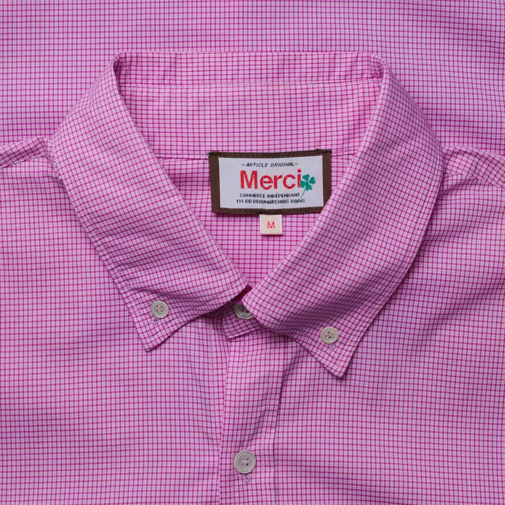 Merci - Chemise Sacha - Carreaux Rose - Image 3