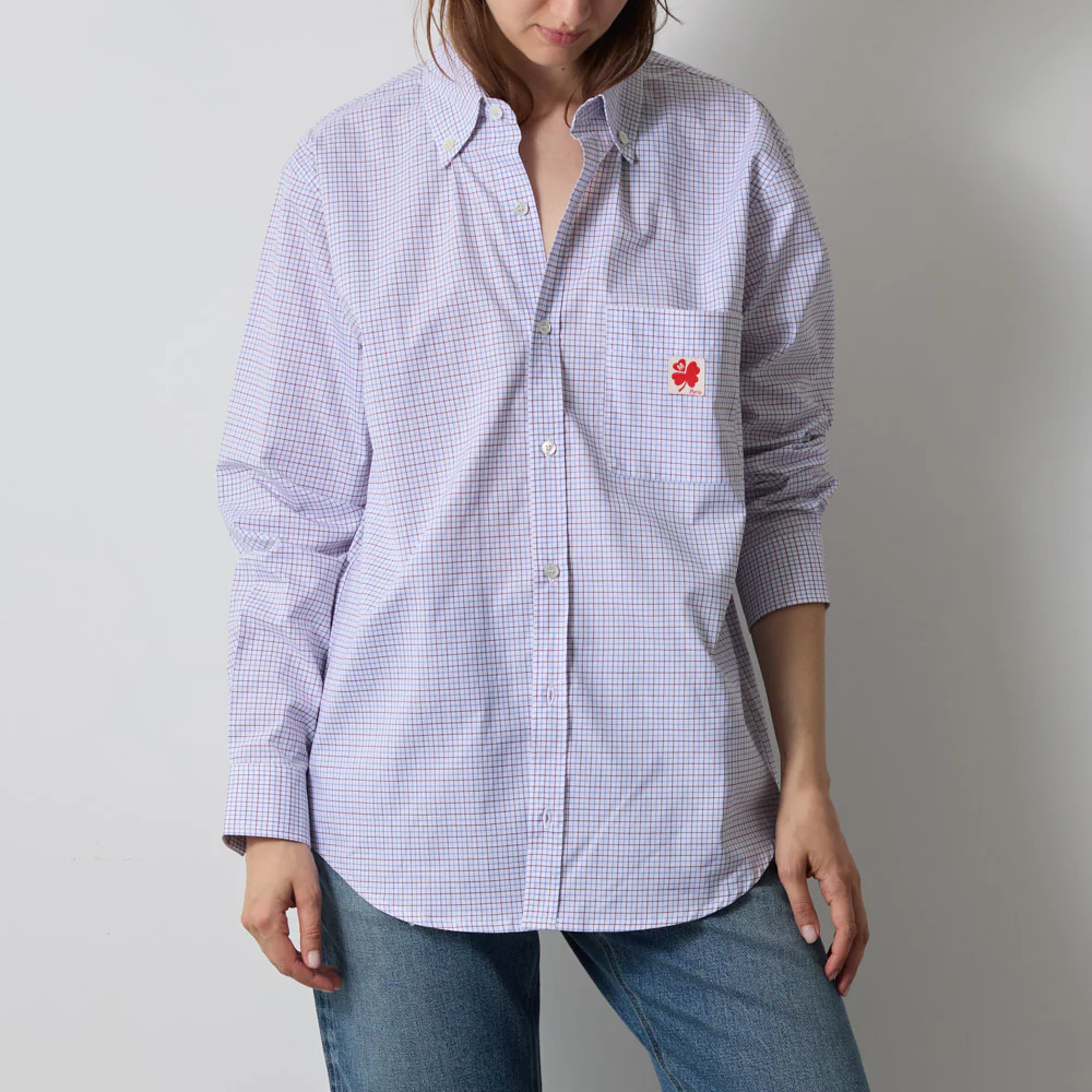 Merci - Chemise Sacha - Carreaux Bleu & Rouge - Image 2