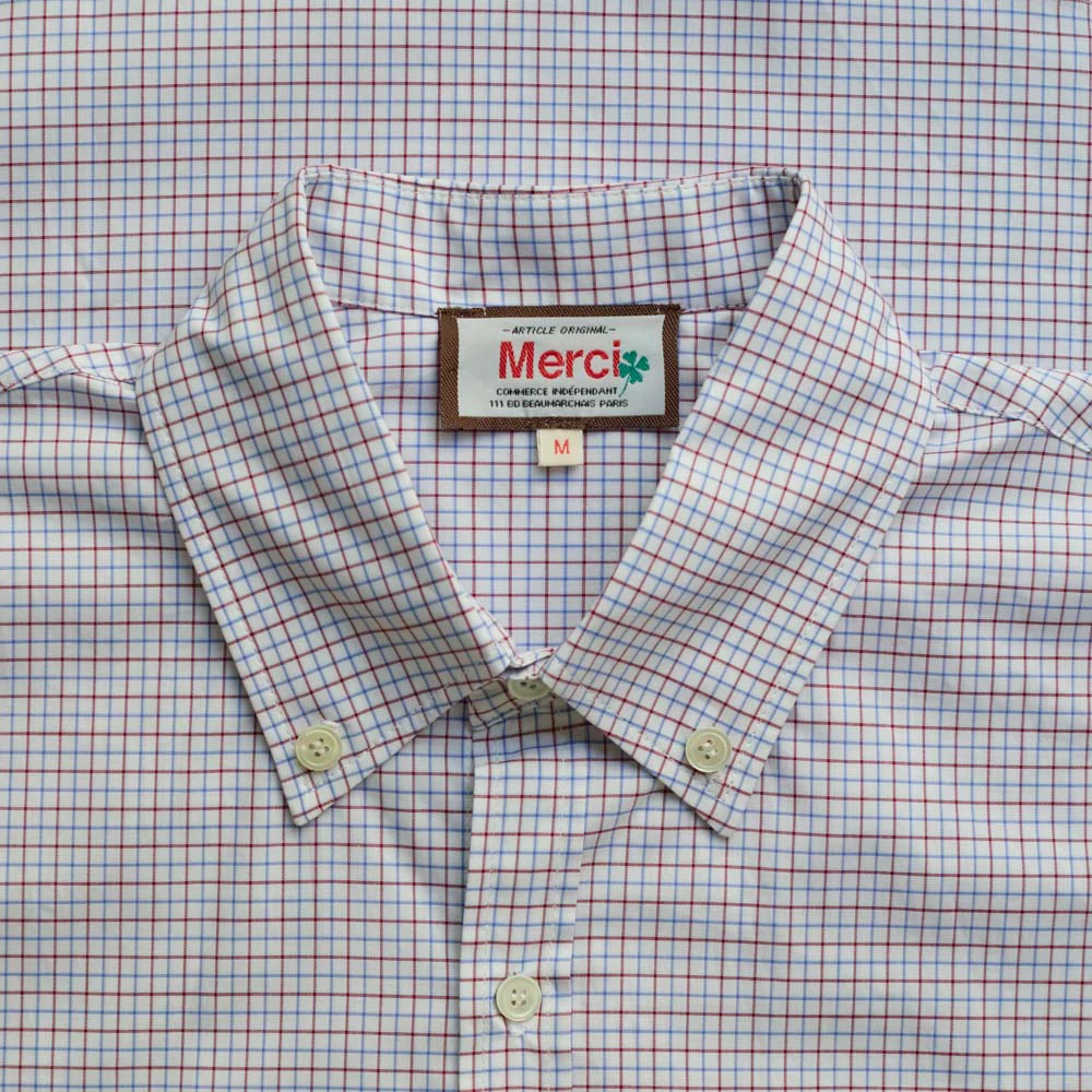 Merci - Chemise Sacha - Carreaux Bleu & Rouge - Image 3