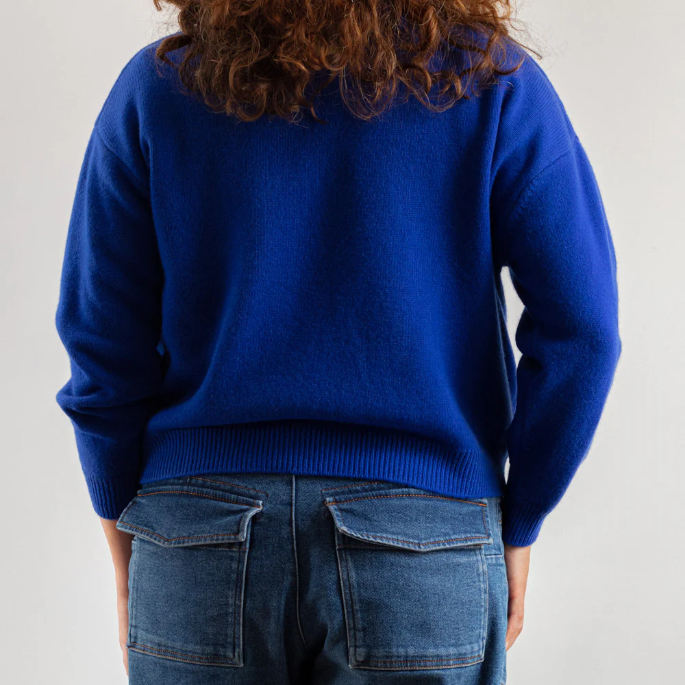 Merci - Gilet Lucia en Laine - Bleu - Image 2