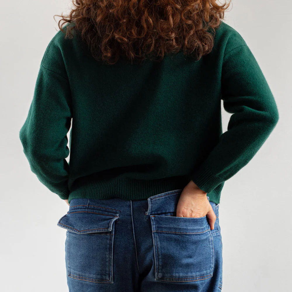 Merci - Gilet Lucia en Laine - Vert - Image 2