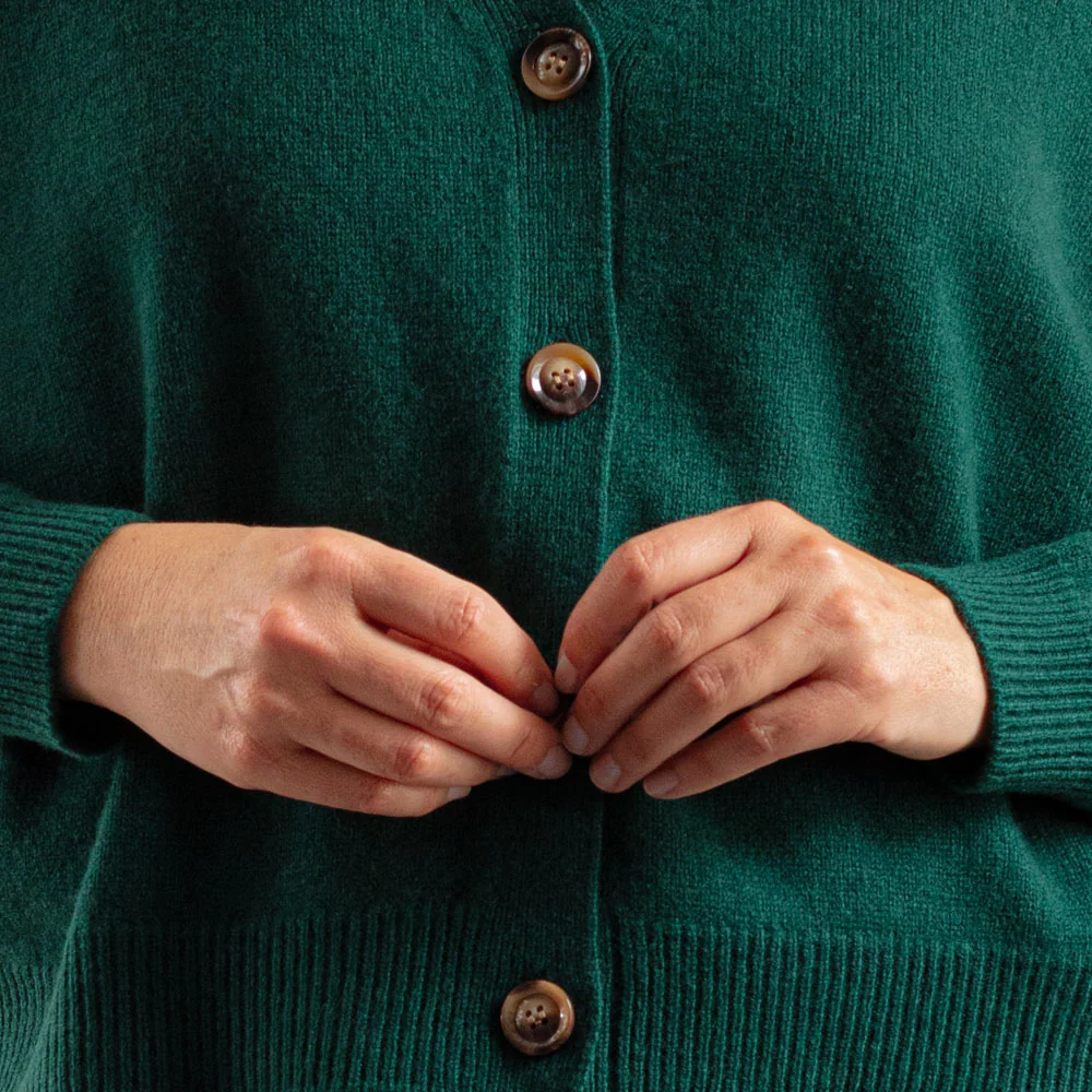 Merci - Gilet Lucia en Laine - Vert - Image 3