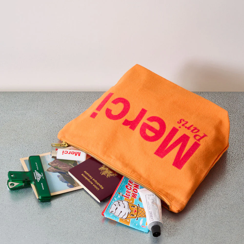 Merci - Pochette en coton - Abricot & Framboise - Image 2