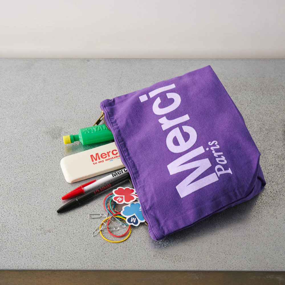 Merci - Pochette en coton - Violet & Lila - Image 2
