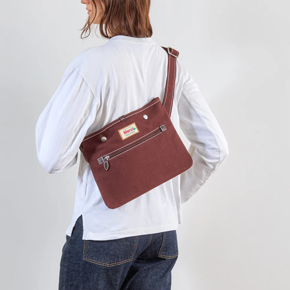 Merci - Pochette Messenger - Marron