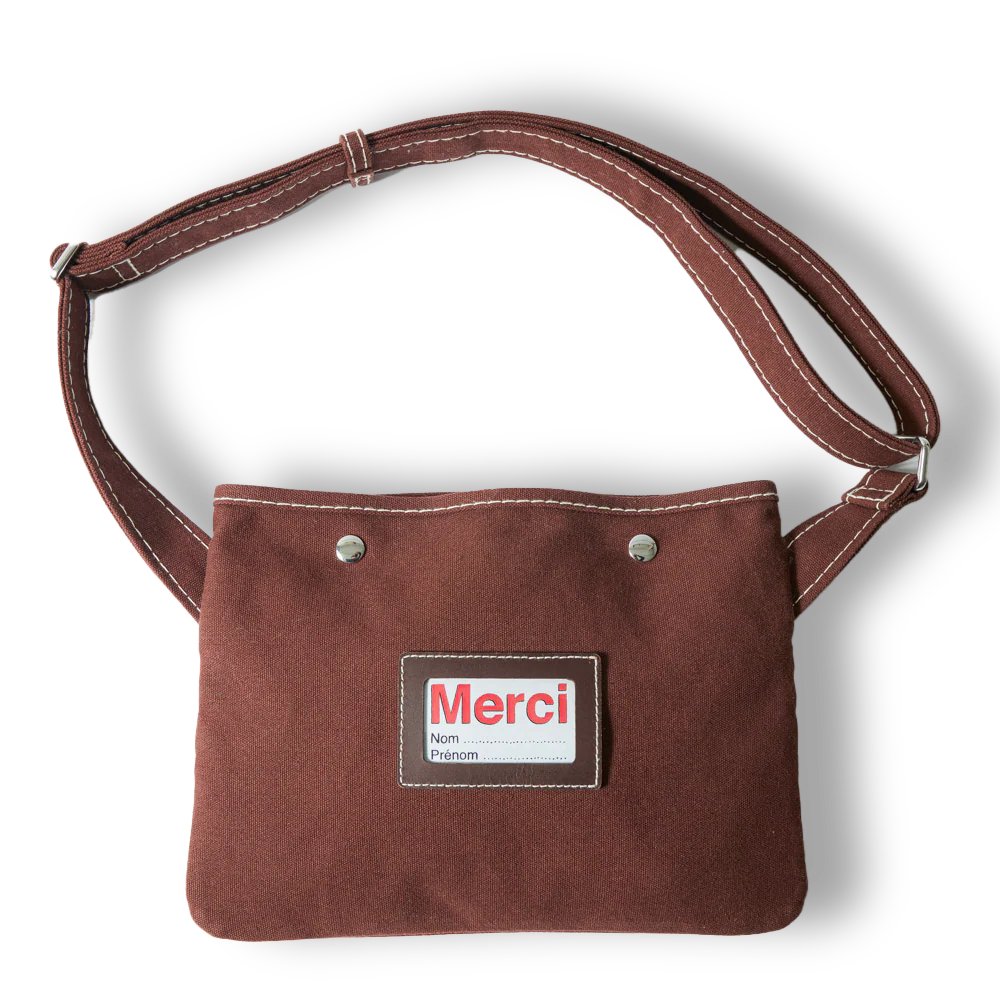 Merci - Pochette Messenger - Marron - Image 3