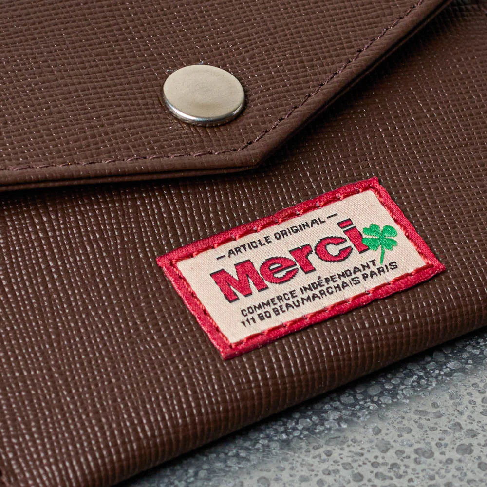 Merci - Porte Carte à Rabat - Chocolat - Image 4
