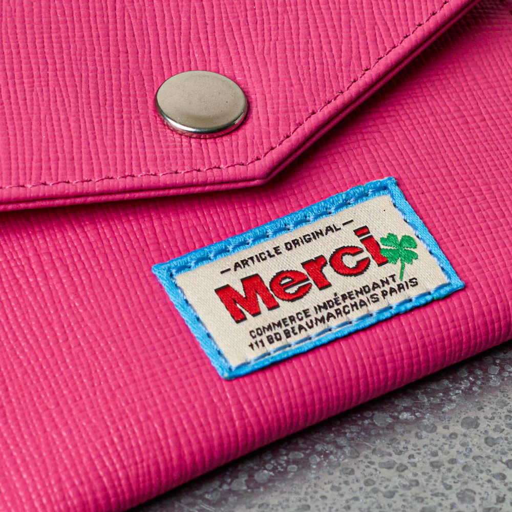 Merci - Porte Carte Ă Rabat - Rose - Image 2