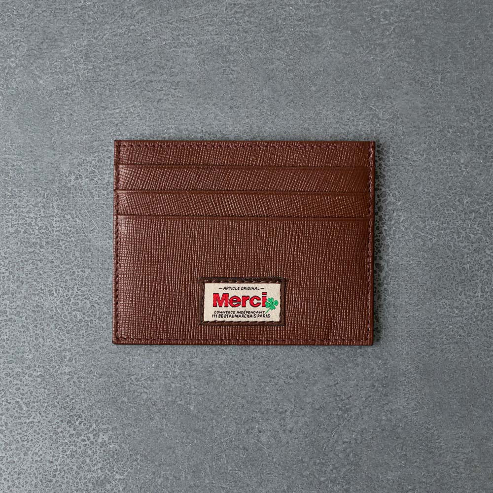 Merci - Porte Carte Plat - Camel - Image 3