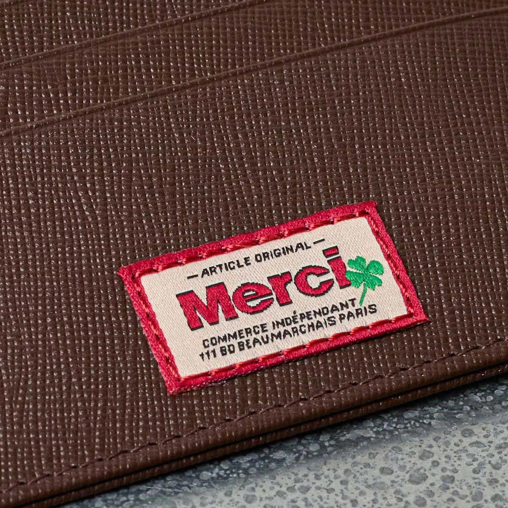 Merci - Porte Carte Plat - Chocolat - Image 2