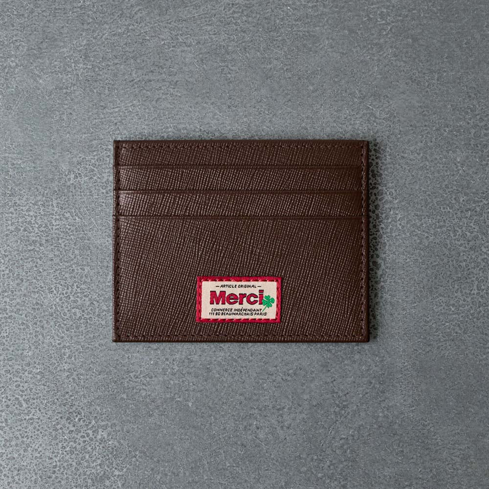 Merci - Porte Carte Plat - Chocolat - Image 3