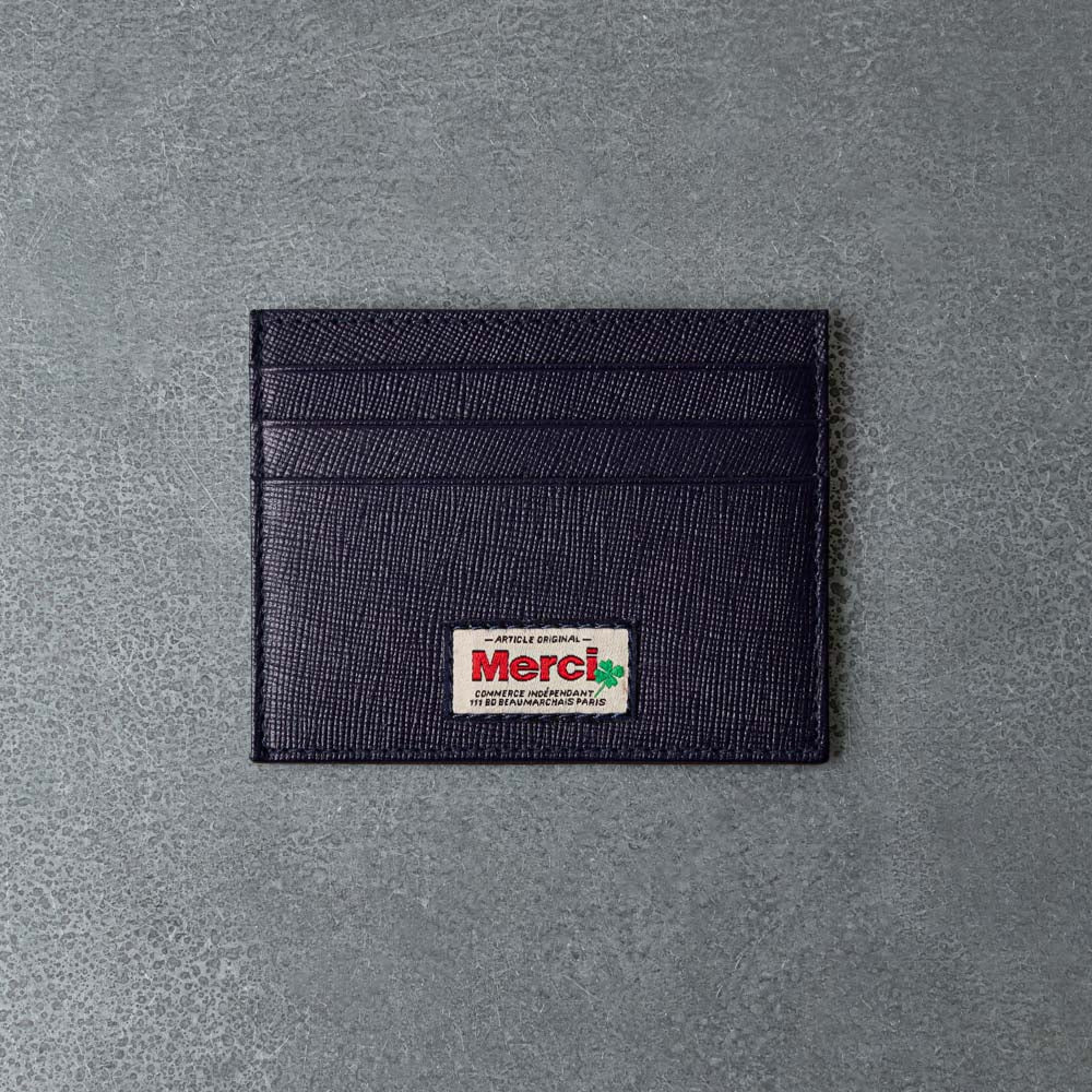 Merci - Porte Carte Plat - Marine - Image 3