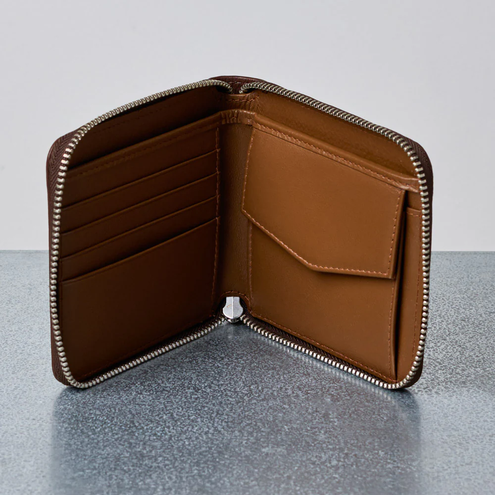 Merci - Porte Feuille Zip - Chocolat - Image 3