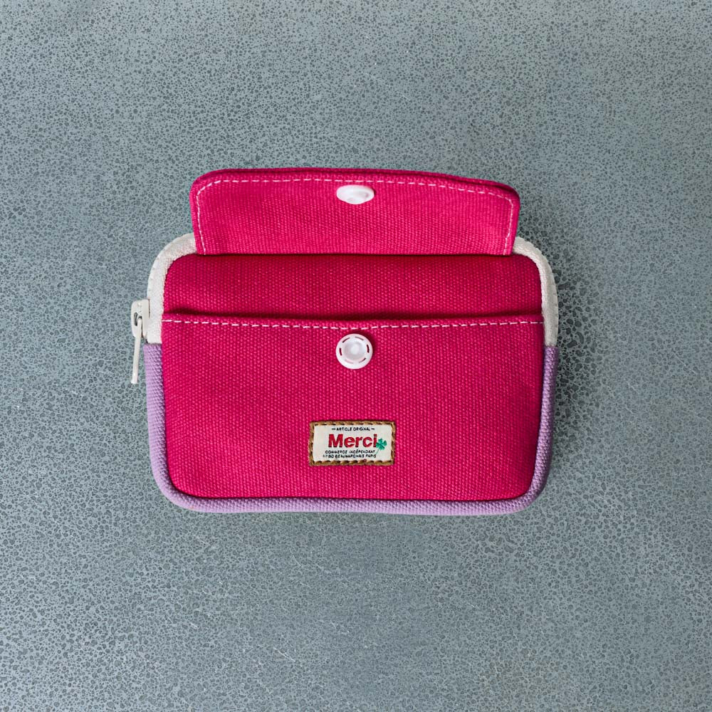 Merci - Porte Monnaie Candide - Fuchsia & Lila - Image 2