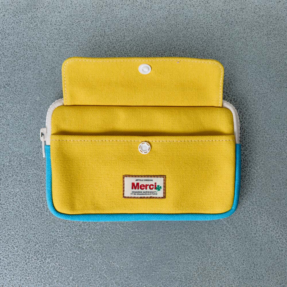 Merci - Porte Monnaie Candide - Jaune & Bleu - Image 2