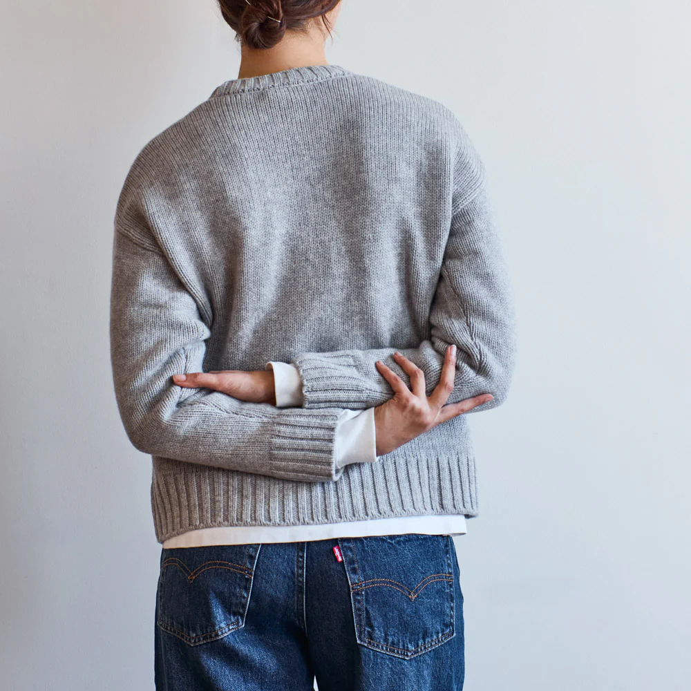 Merci - Pull en laine - Gris - Image 3